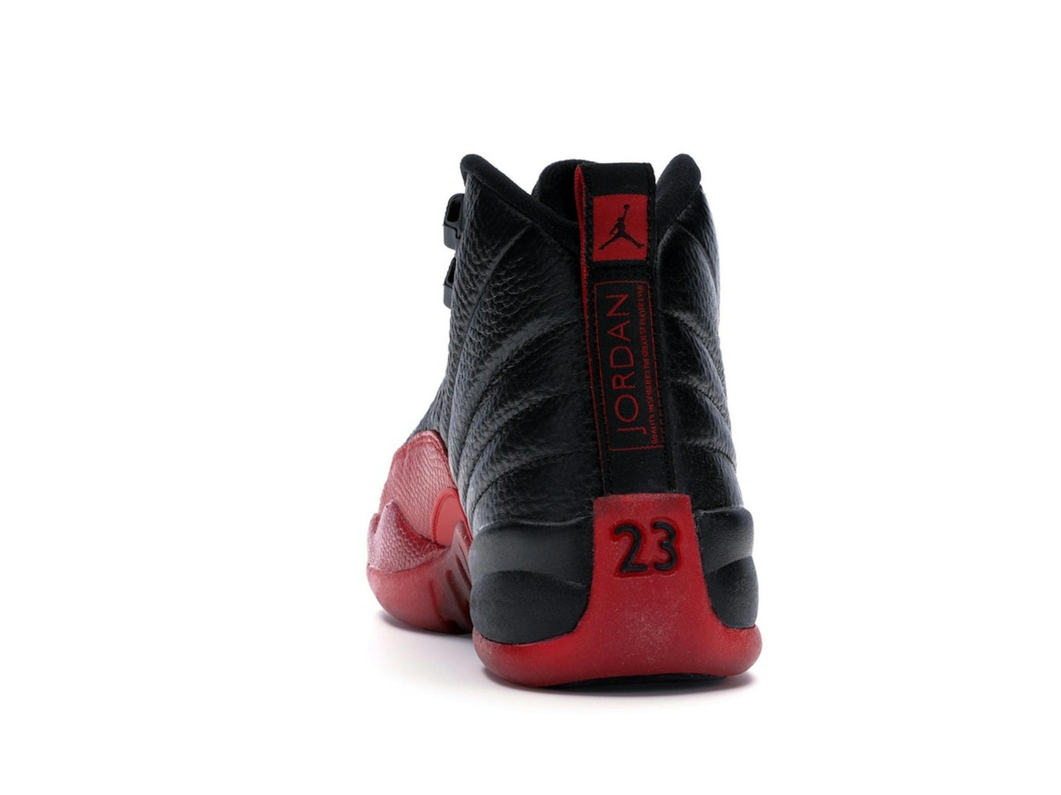 Jordan 12 Retro Flu Game (2016) GS Black Varsity Red Kids Sneaker 153265-002 - Image 7