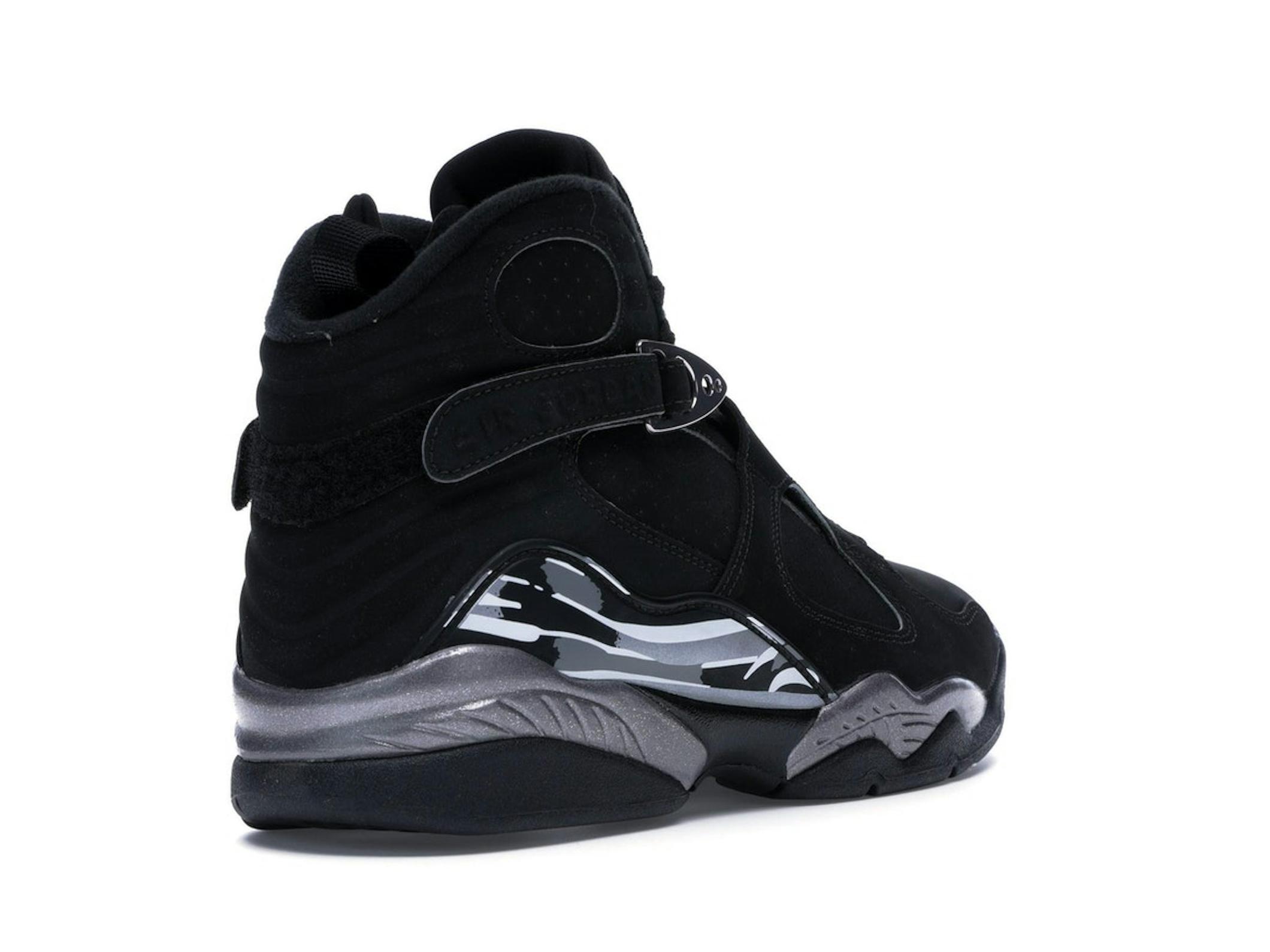 Jordan 8 Retro Chrome 2015 Black White Graphite Sneakers 305381-003 - Image 8