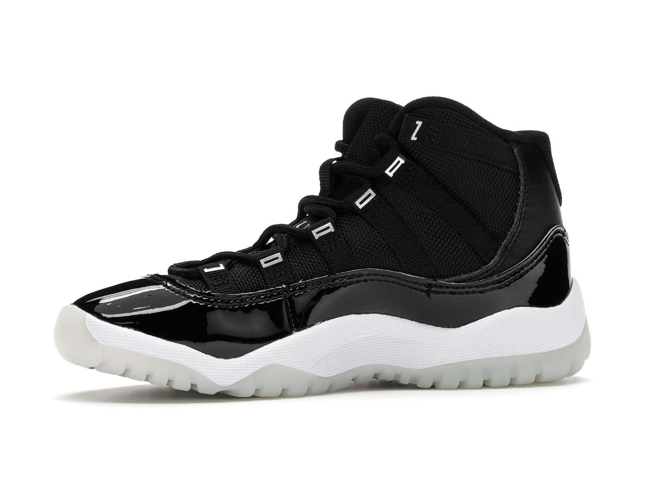 Jordan 11 Retro Jubilee PS Black White Preschool Sneaker 378039-011 - Image 5