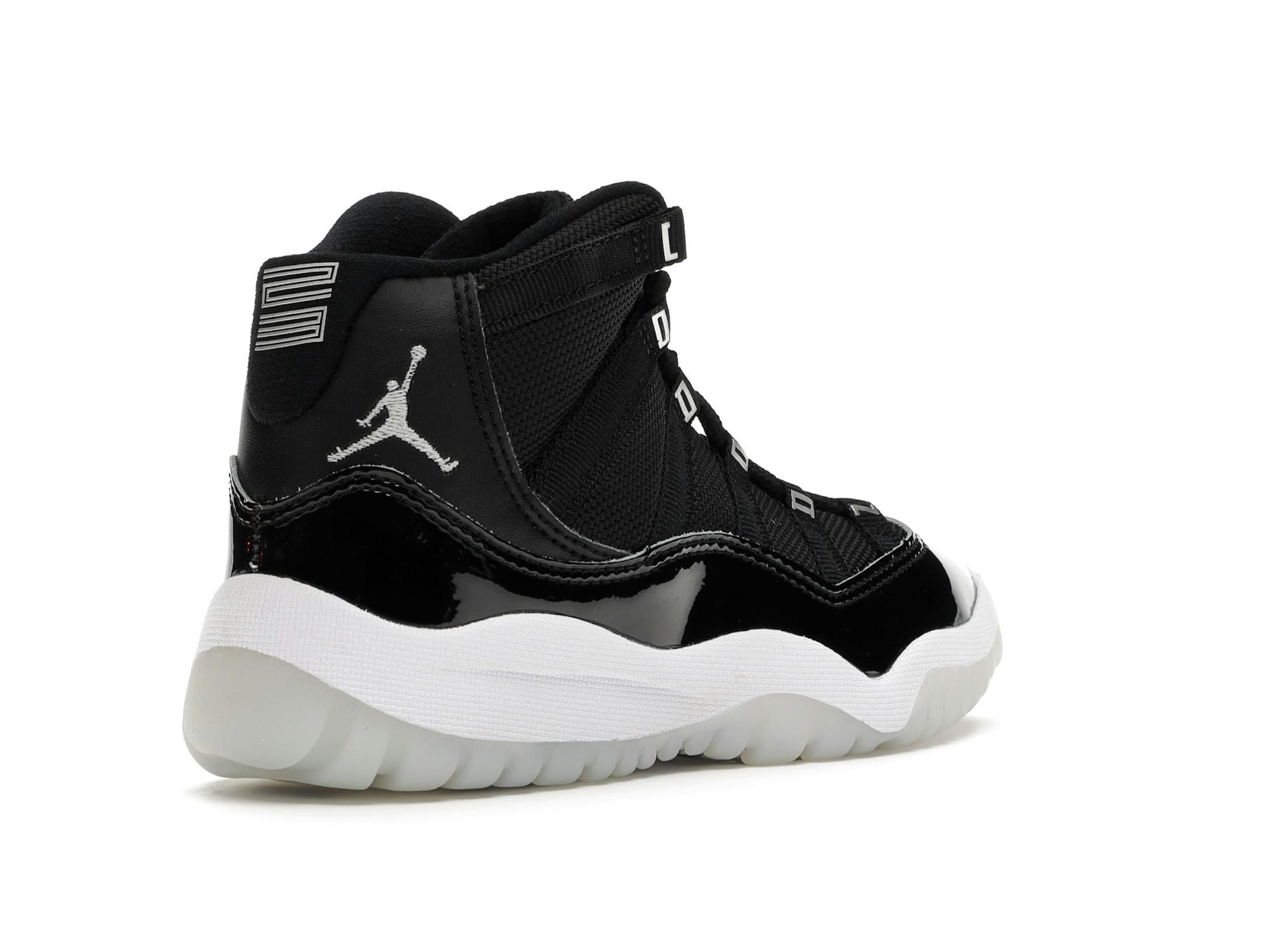 Jordan 11 Retro Jubilee PS Black White Preschool Sneaker 378039-011 - Image 8