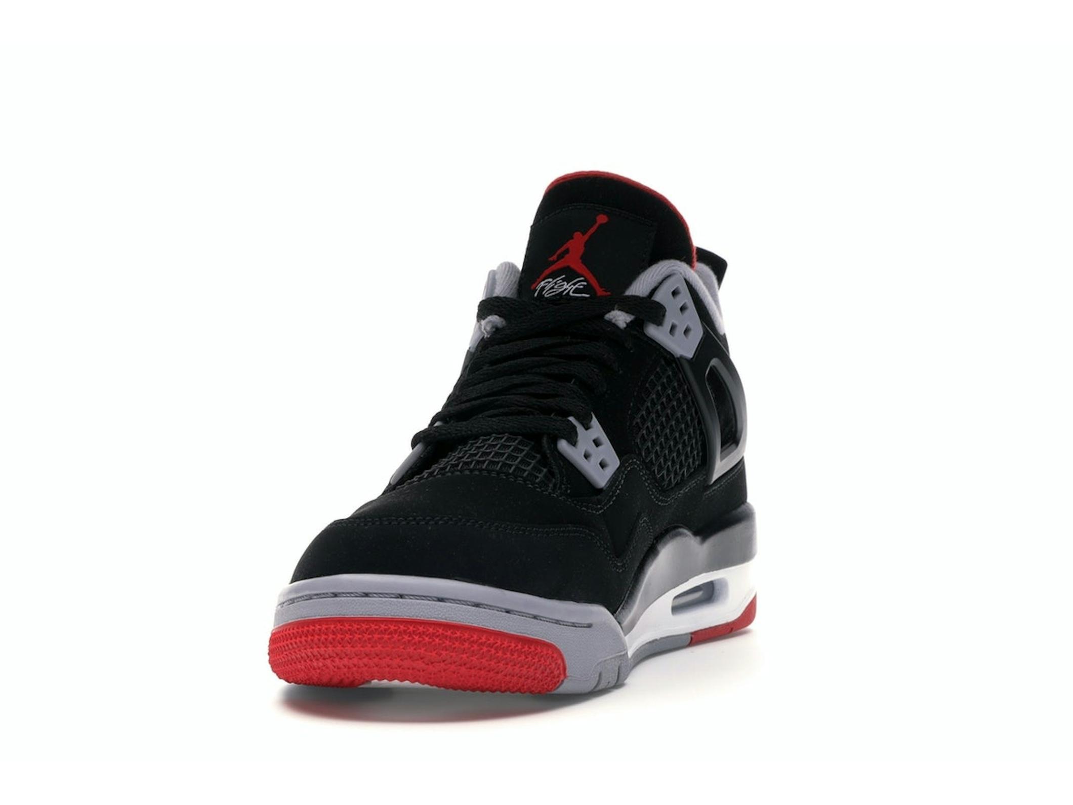 Jordan 4 Retro Bred (2019) GS – 408452-060 – Black/Fire Red - Image 4