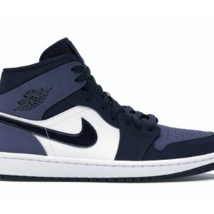 Jordan 1 Mid Obsidian Sanded Purple Sneakers 554724-445