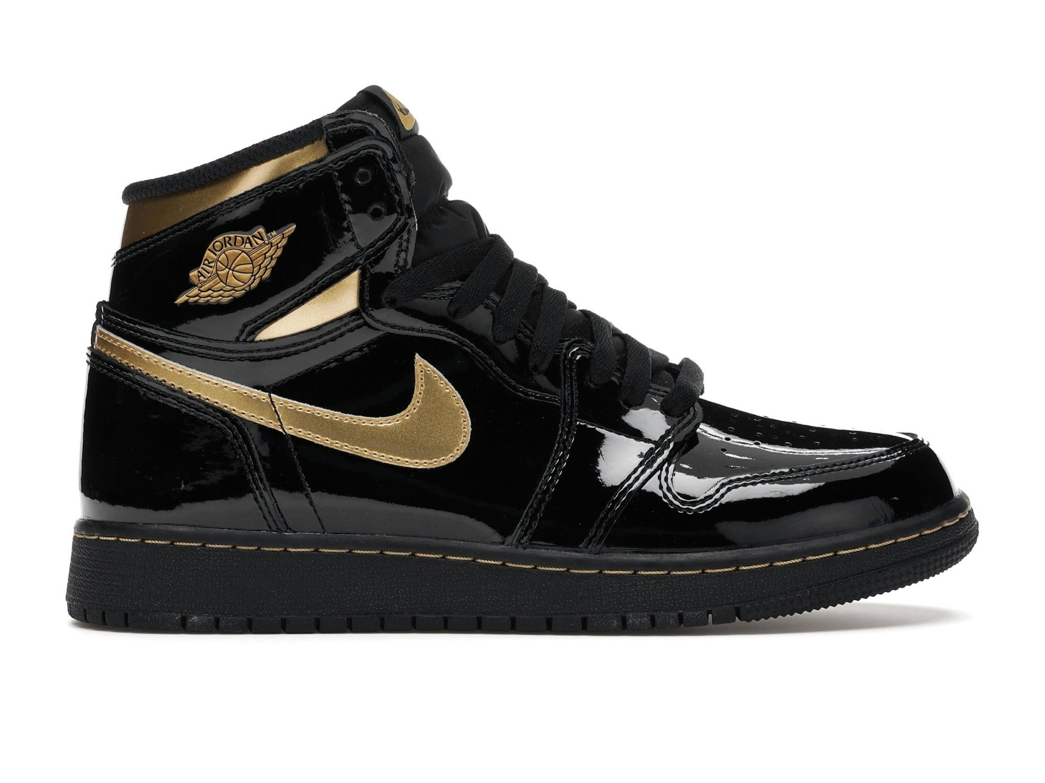Jordan 1 Retro High Black Metallic Gold (2020) GS – 575441-032
