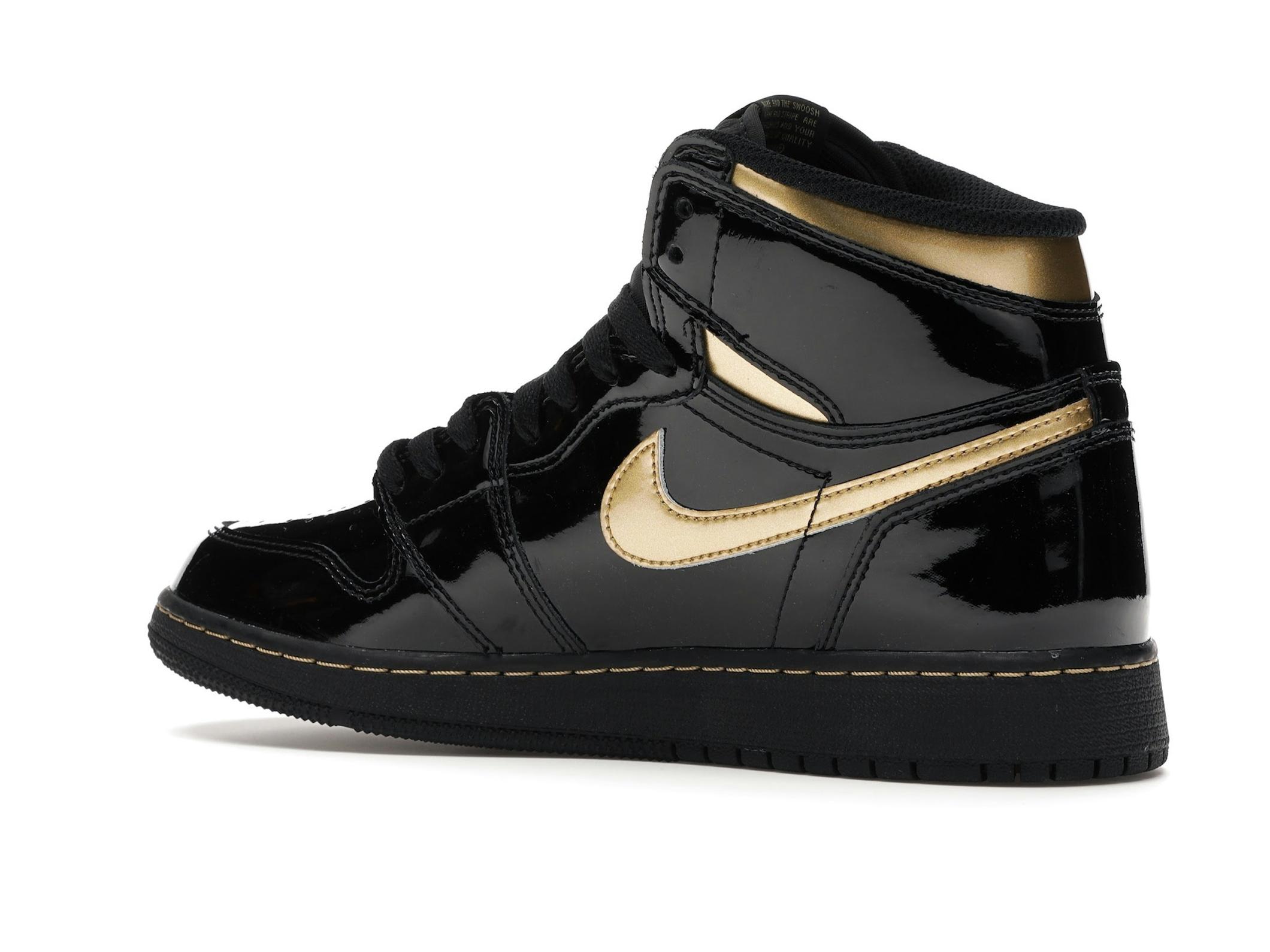 Jordan 1 Retro High Black Metallic Gold (2020) GS – 575441-032 - Image 6