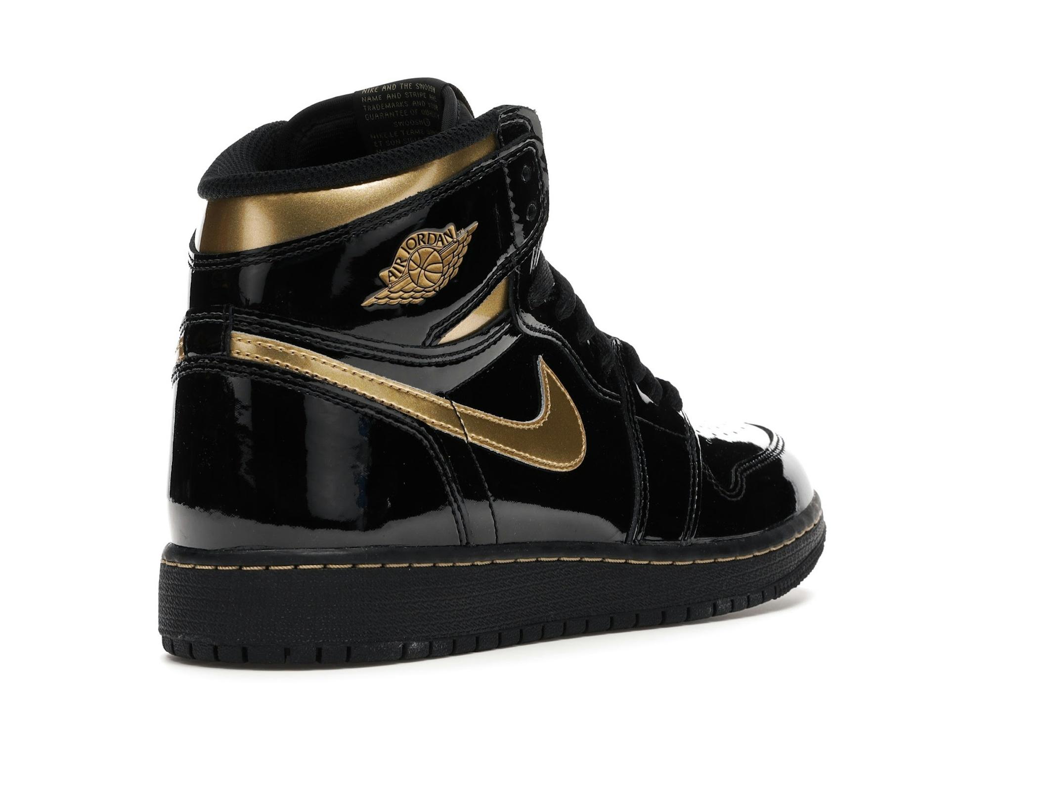 Jordan 1 Retro High Black Metallic Gold (2020) GS – 575441-032 - Image 8