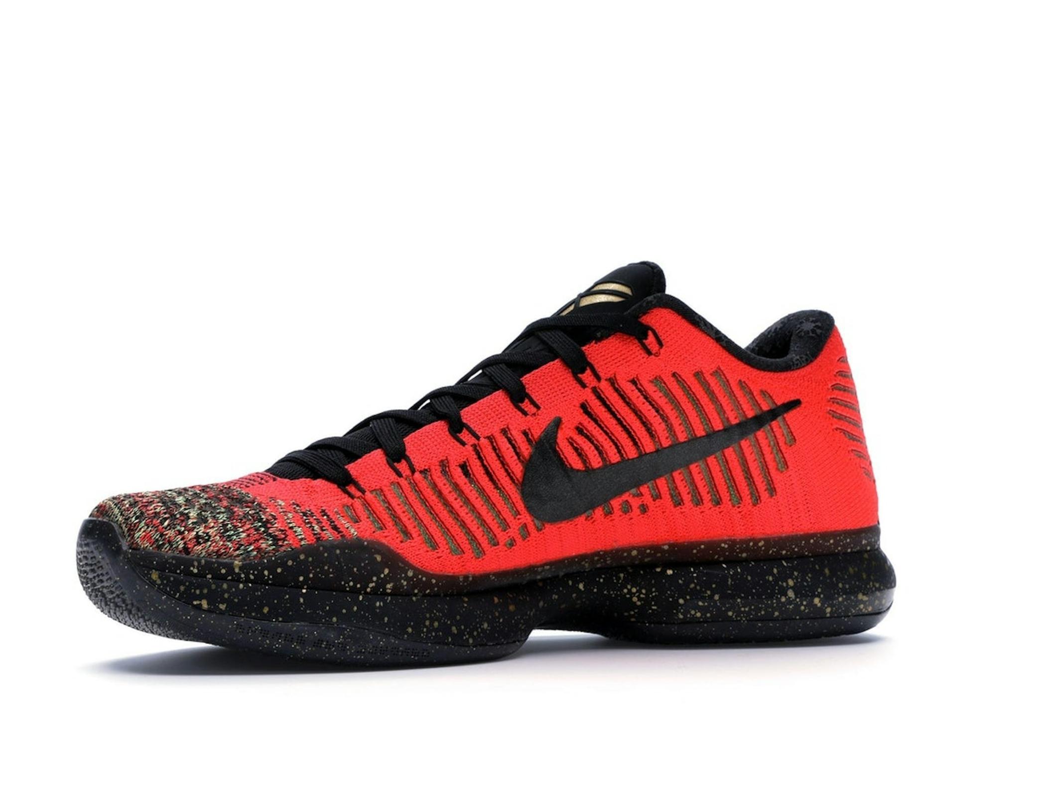 Kobe 10 Elite Christmas Black Gold Basketball Shoes 802560-076 - Image 5