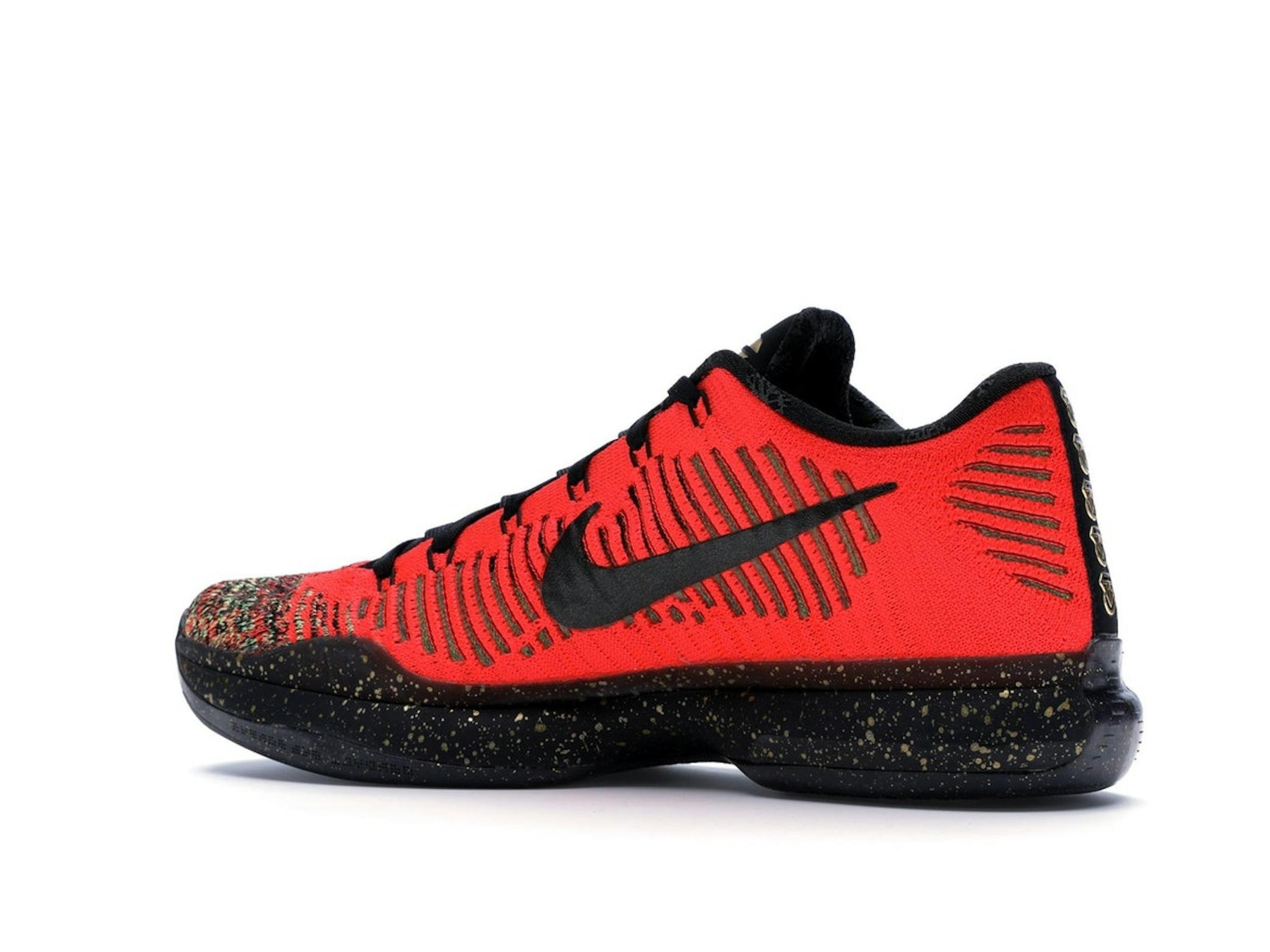 Kobe 10 Elite Christmas Black Gold Basketball Shoes 802560-076 - Image 6