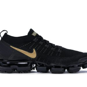 Air VaporMax 2 Black Metallic Gold Women’s Running Shoes 942843-012