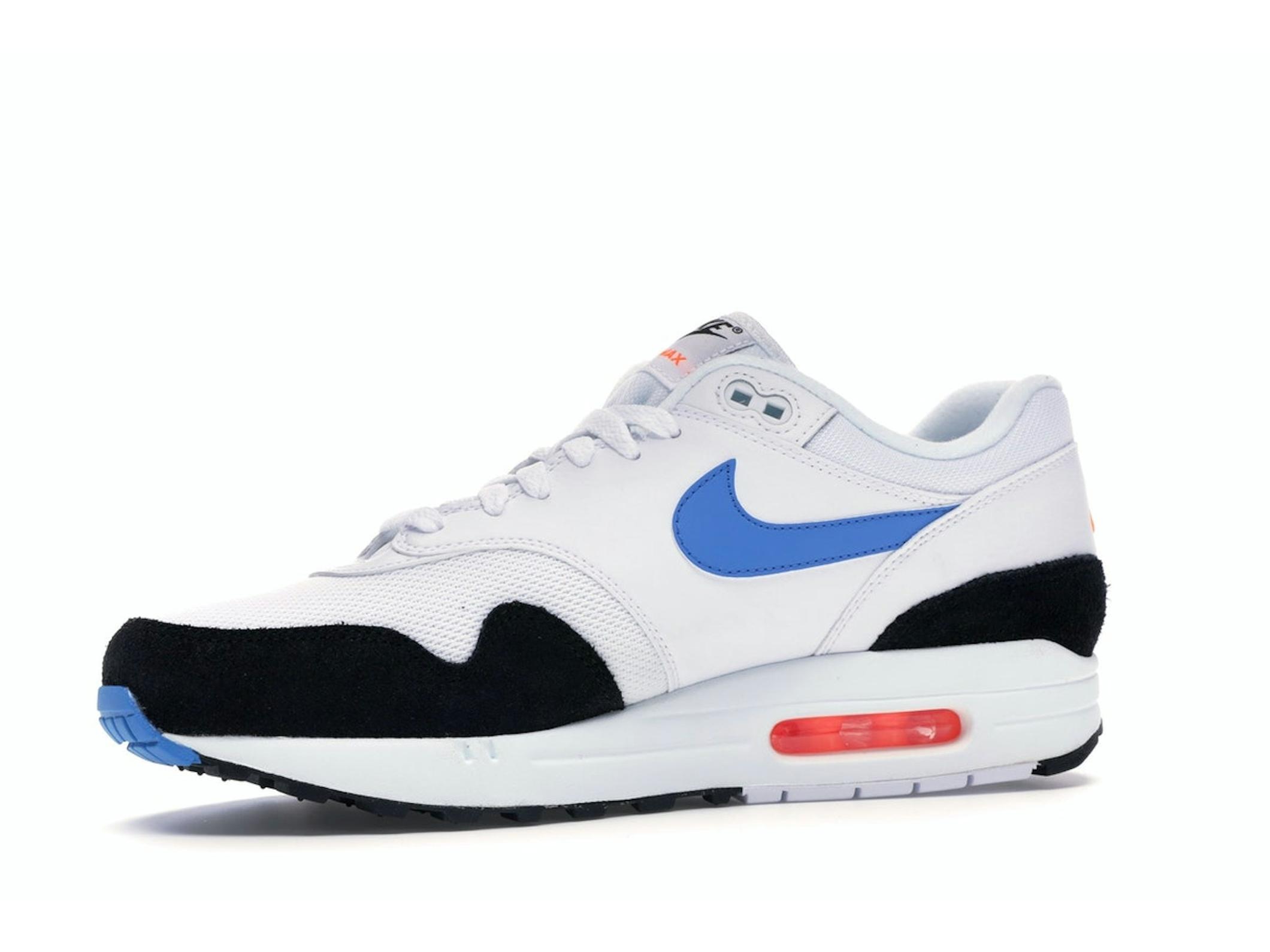 Air Max 1 White Photo Blue Black AH8145-112 Sneakers - Image 5