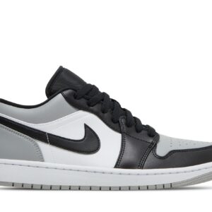 Air Jordan 1 Low Shadow Toe Sneakers – 553558-052 – Light Smoke Grey/Black/White