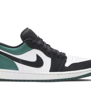 Air Jordan 1 Low White Black Mystic Green Sneakers – 553558-113