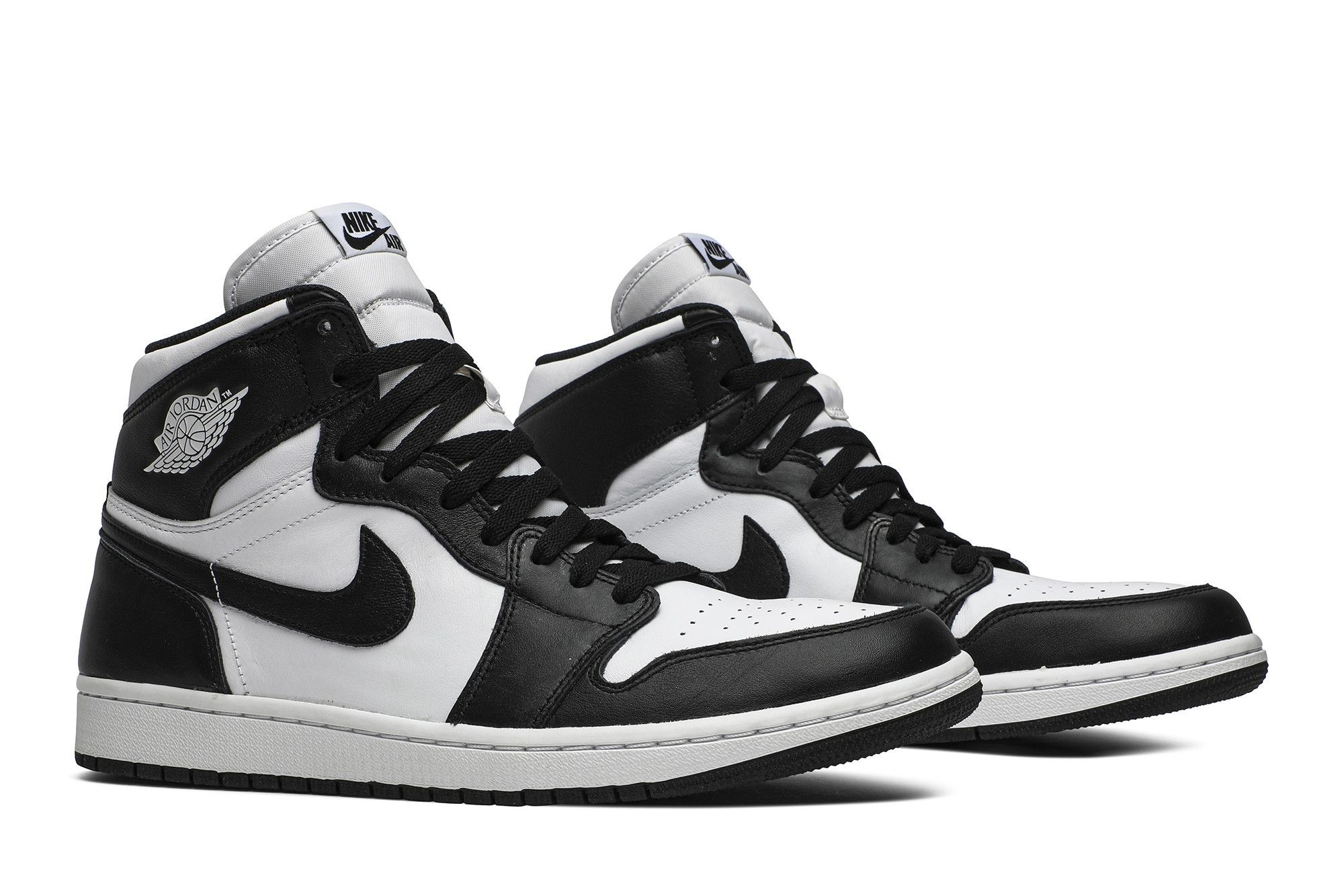 Air Jordan 1 Retro Black White (2014) Leather Sneakers – 555088-010 - Image 8