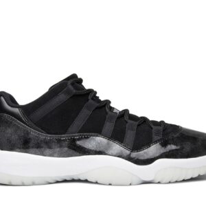 Air Jordan 11 Retro Low Barons Sneakers – Black/Metallic Silver/White – 528895-010