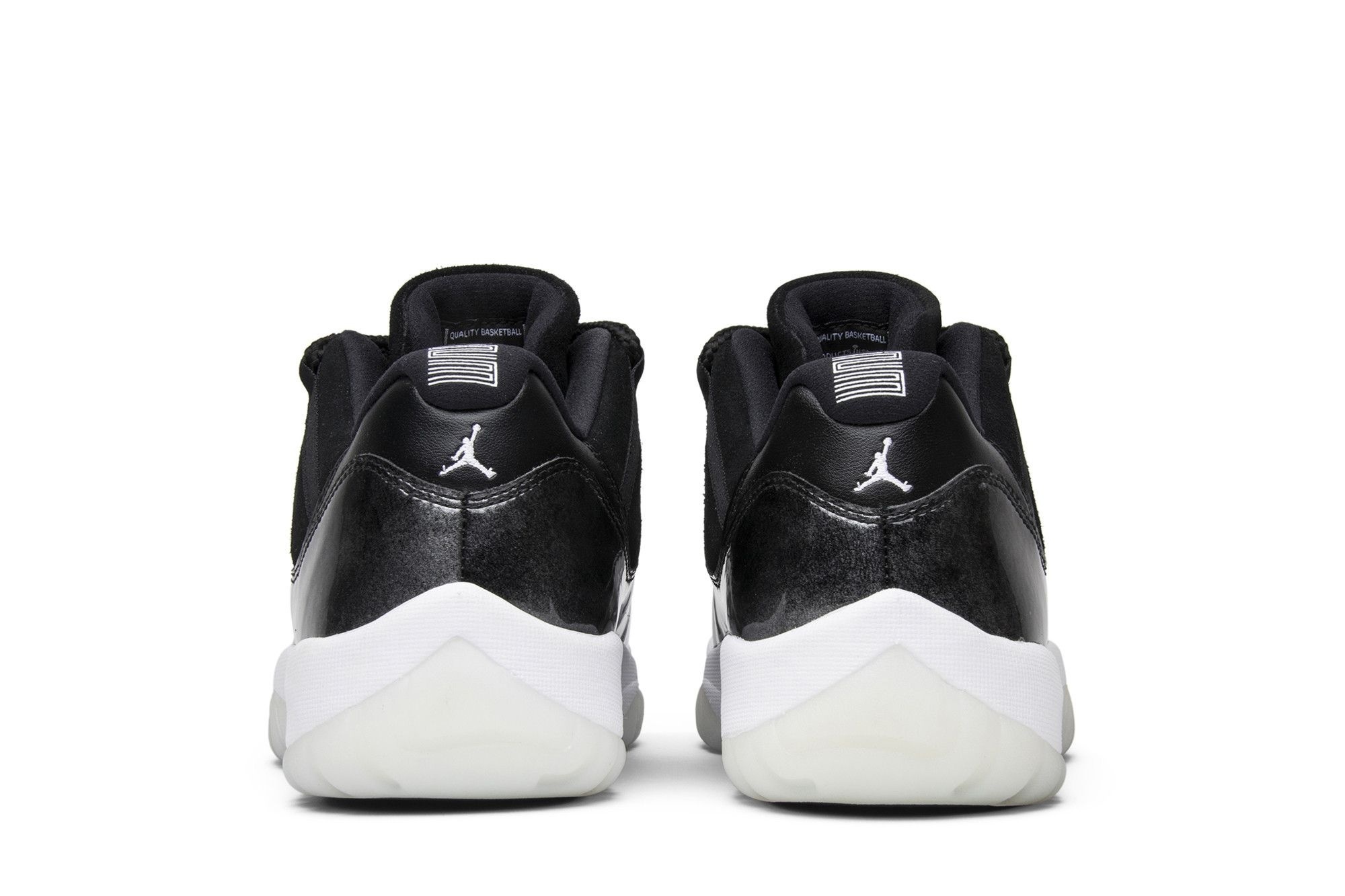 Air Jordan 11 Retro Low Barons Sneakers – Black/Metallic Silver/White – 528895-010 - Image 6