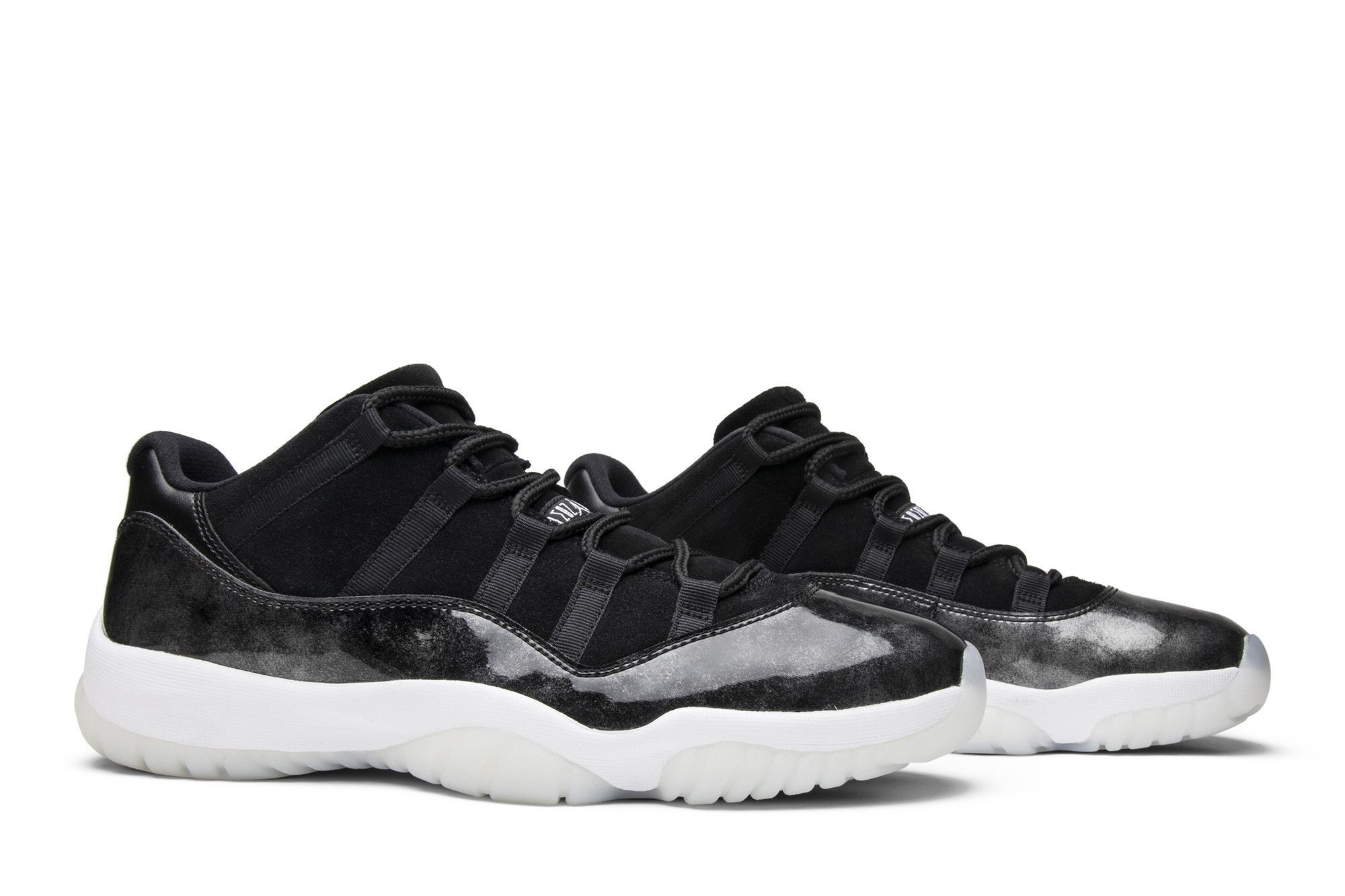 Air Jordan 11 Retro Low Barons Sneakers – Black/Metallic Silver/White – 528895-010 - Image 8
