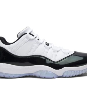 Air Jordan 11 Retro Low Iridescent Sneakers – White/Black-Emerald Rise – 528895-145