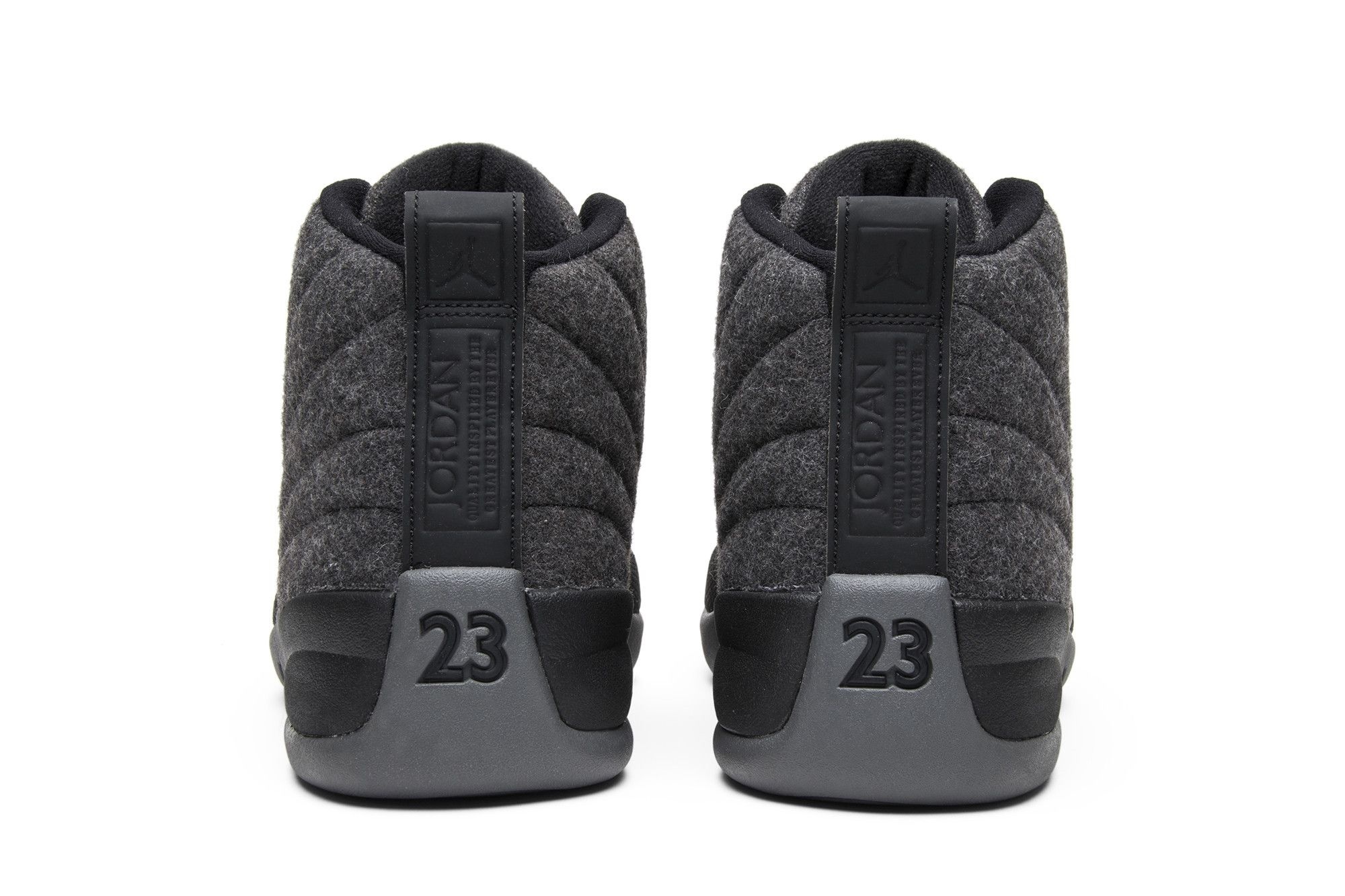 Air Jordan 12 Retro Wool Sneakers – Men’s – 852627-003 – Dark Grey/Metallic Silver-Black - Image 6
