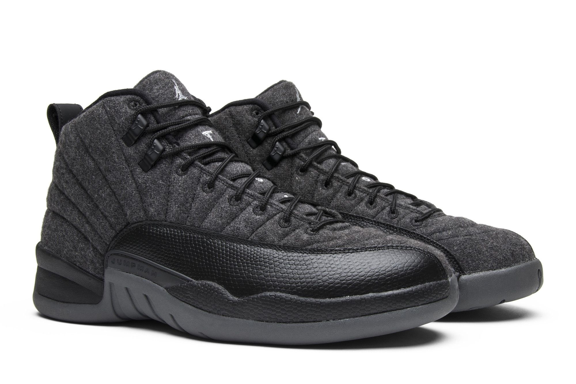 Air Jordan 12 Retro Wool Sneakers – Men’s – 852627-003 – Dark Grey/Metallic Silver-Black - Image 8