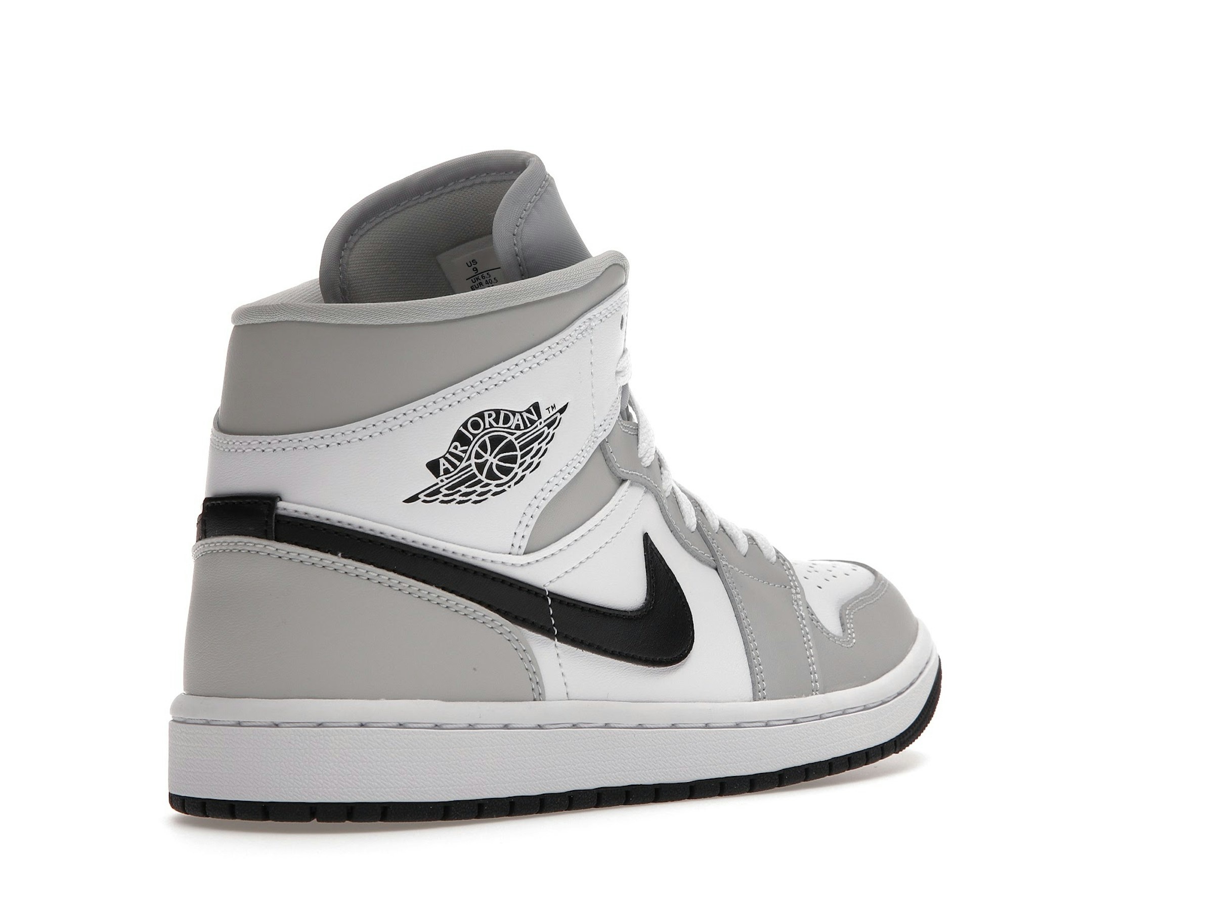 Jordan Women’s 1 Mid Light Smoke Grey BQ6472-015 Sneaker - Image 6