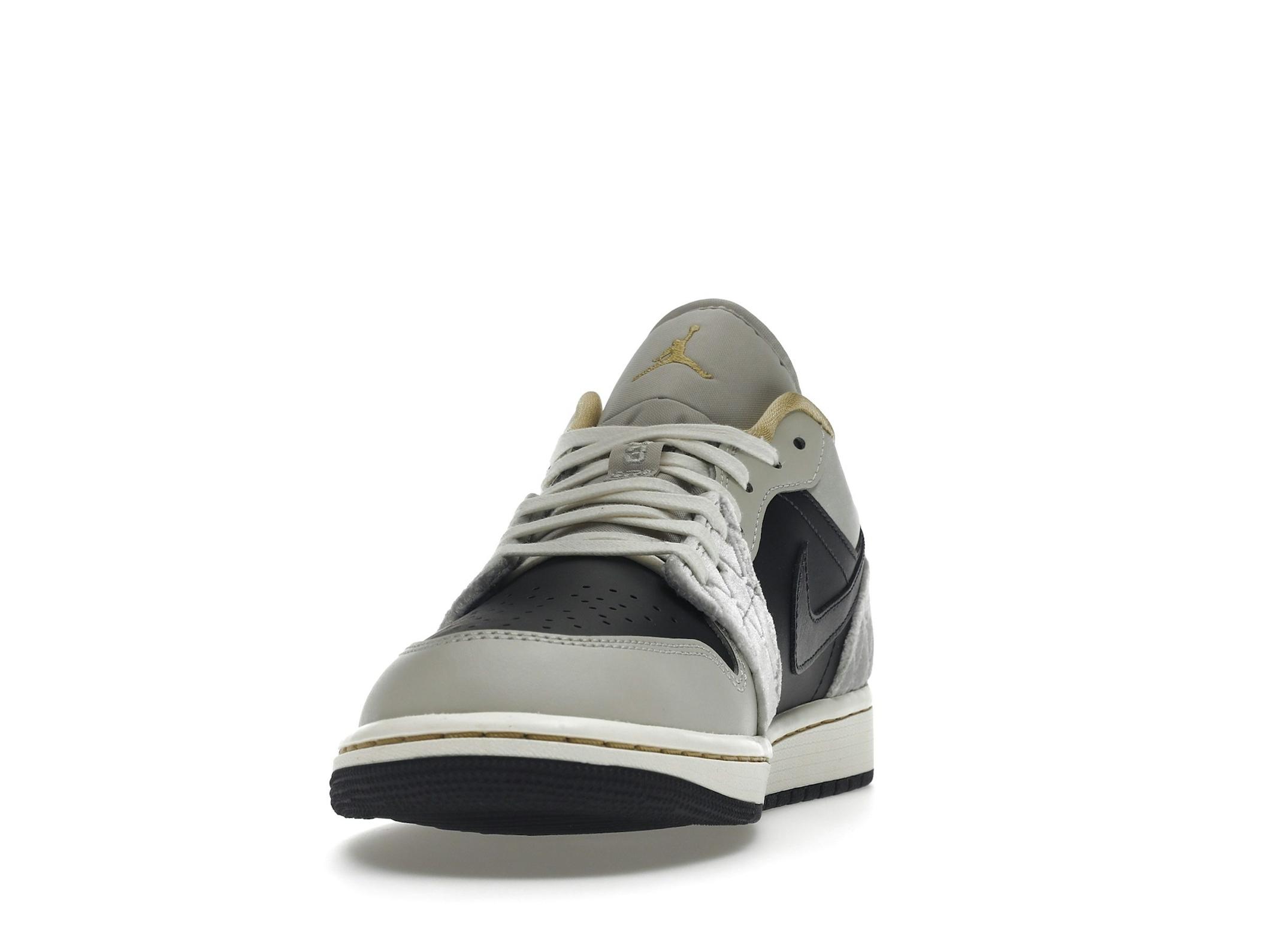 Jordan 1 Low Beaded Swoosh Grey Black DV1762-001 - Image 4