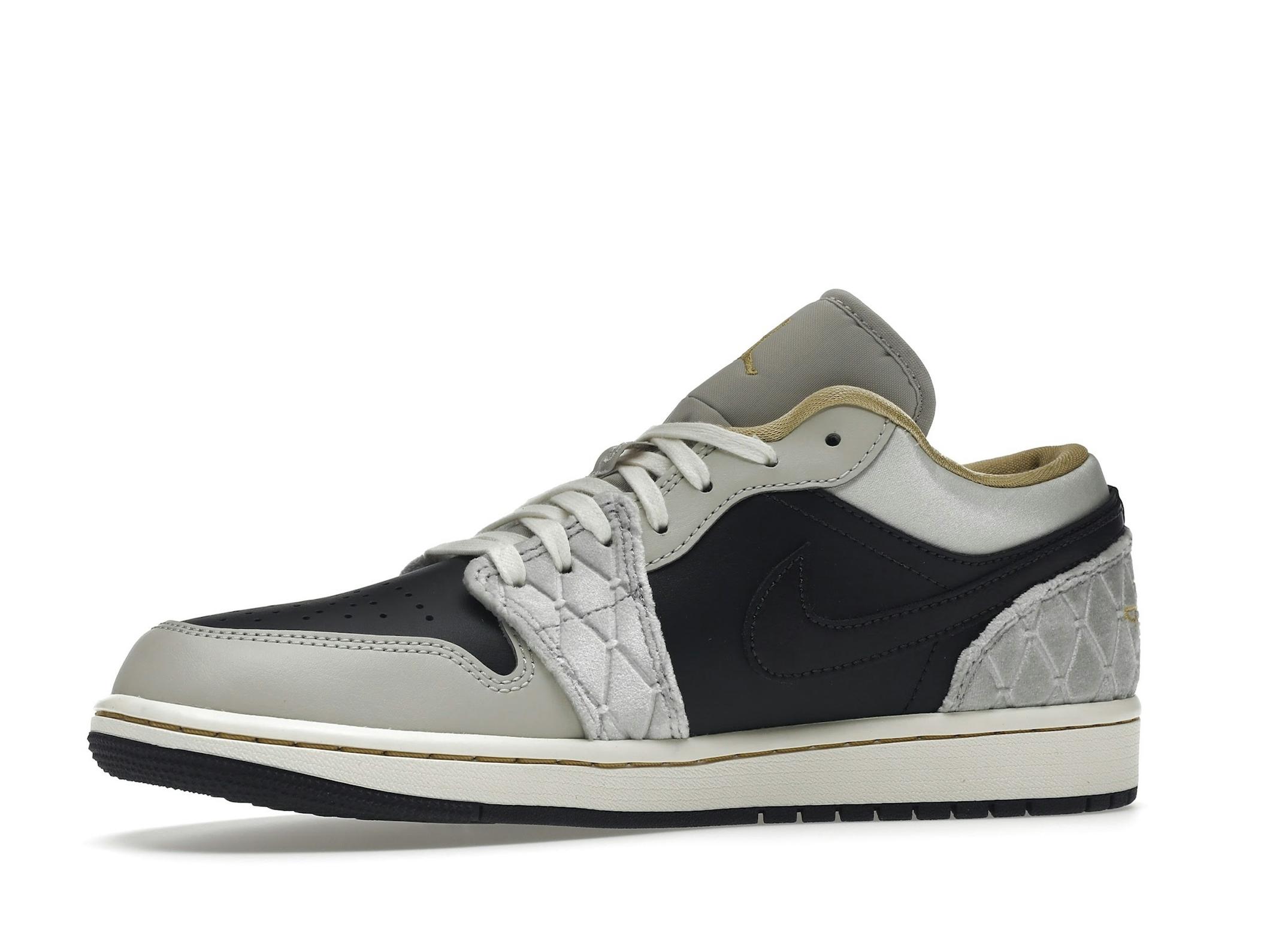 Jordan 1 Low Beaded Swoosh Grey Black DV1762-001 - Image 5