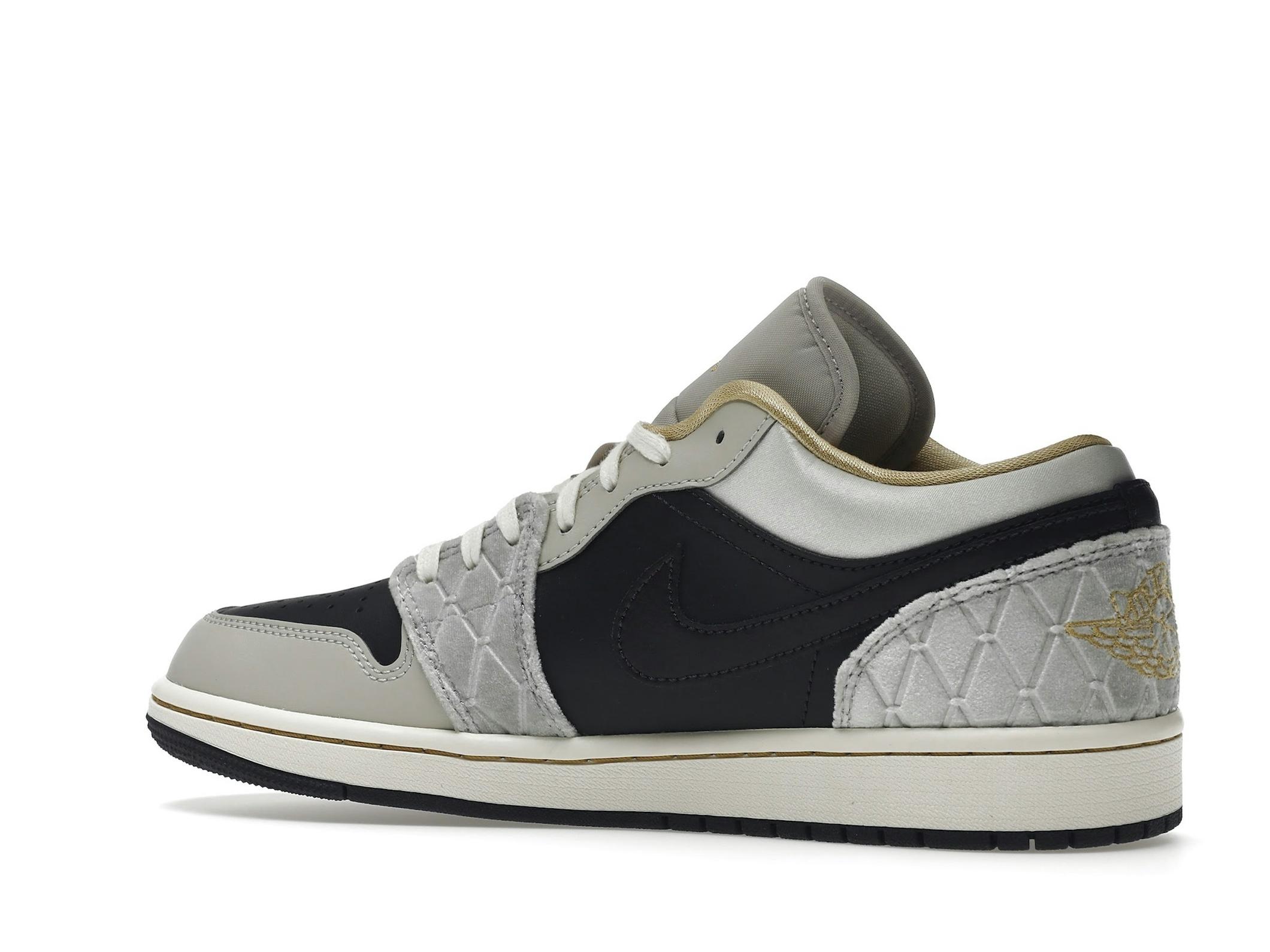 Jordan 1 Low Beaded Swoosh Grey Black DV1762-001 - Image 6