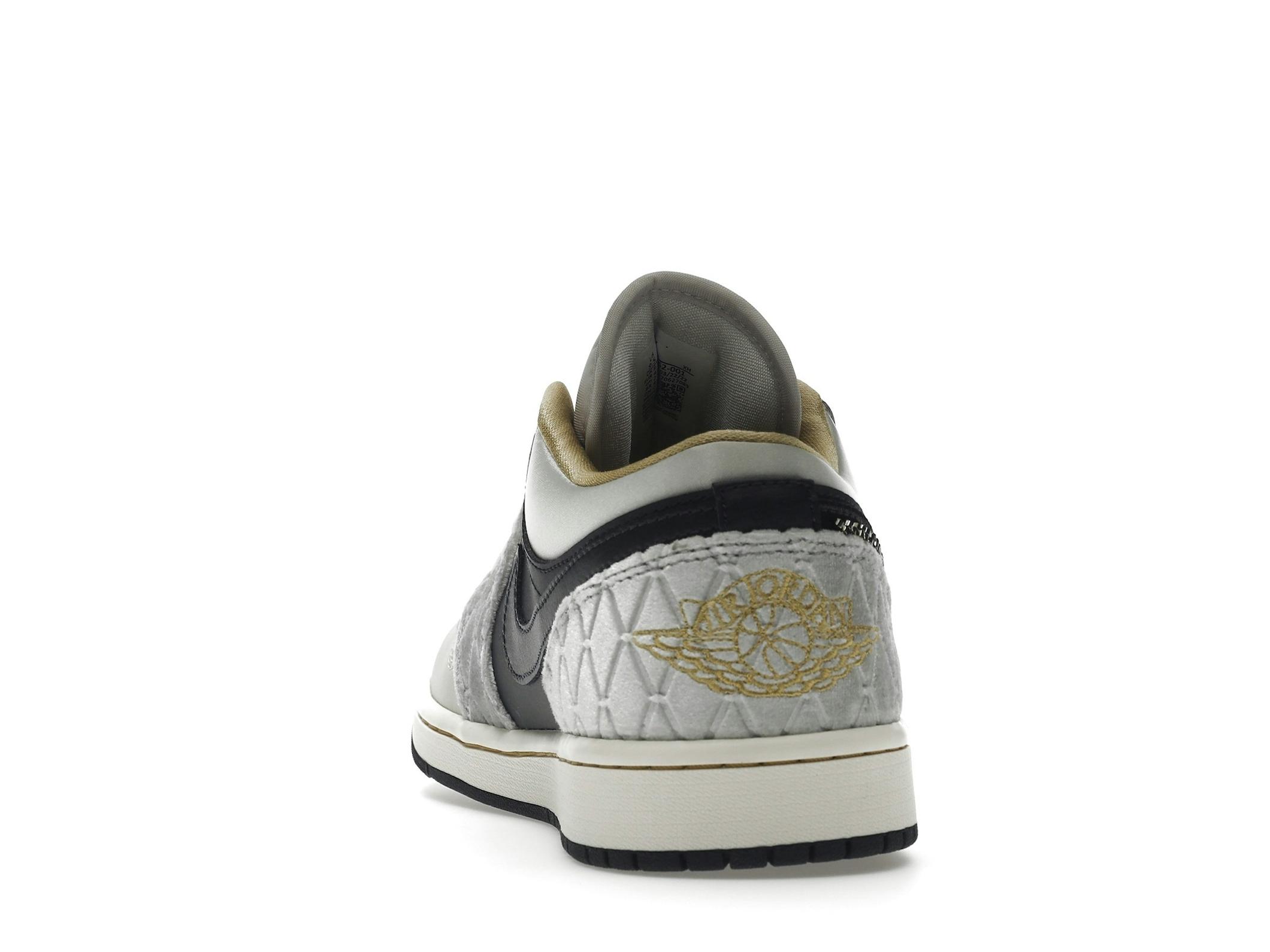 Jordan 1 Low Beaded Swoosh Grey Black DV1762-001 - Image 7