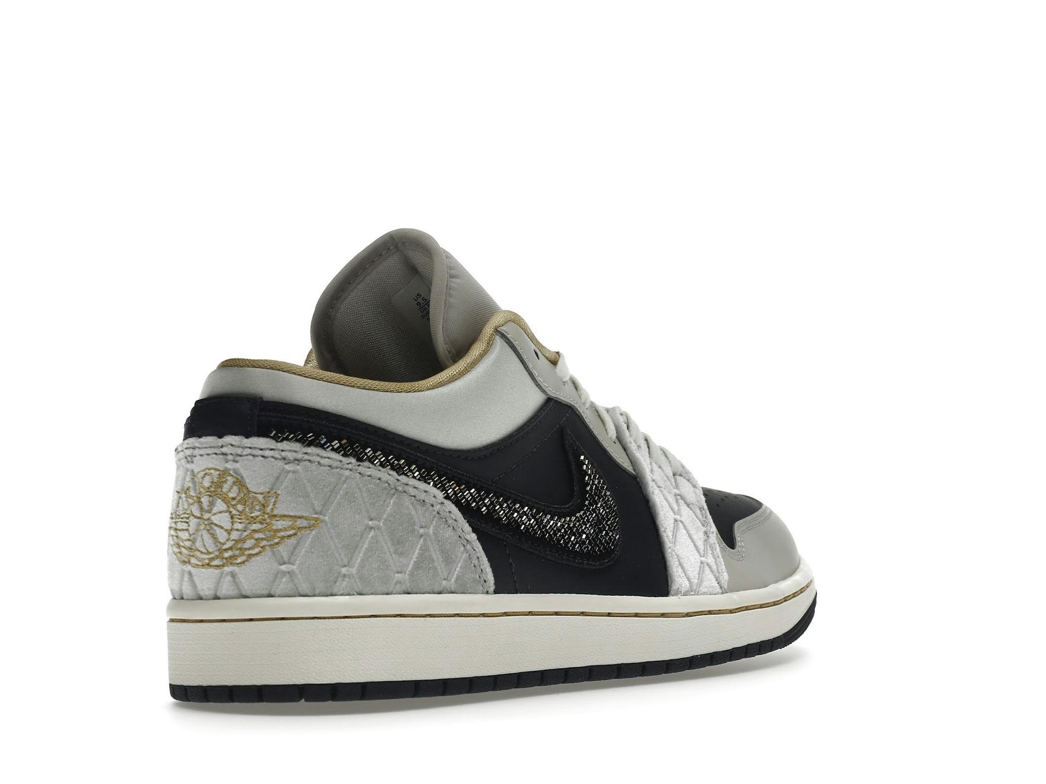 Jordan 1 Low Beaded Swoosh Grey Black DV1762-001 - Image 8