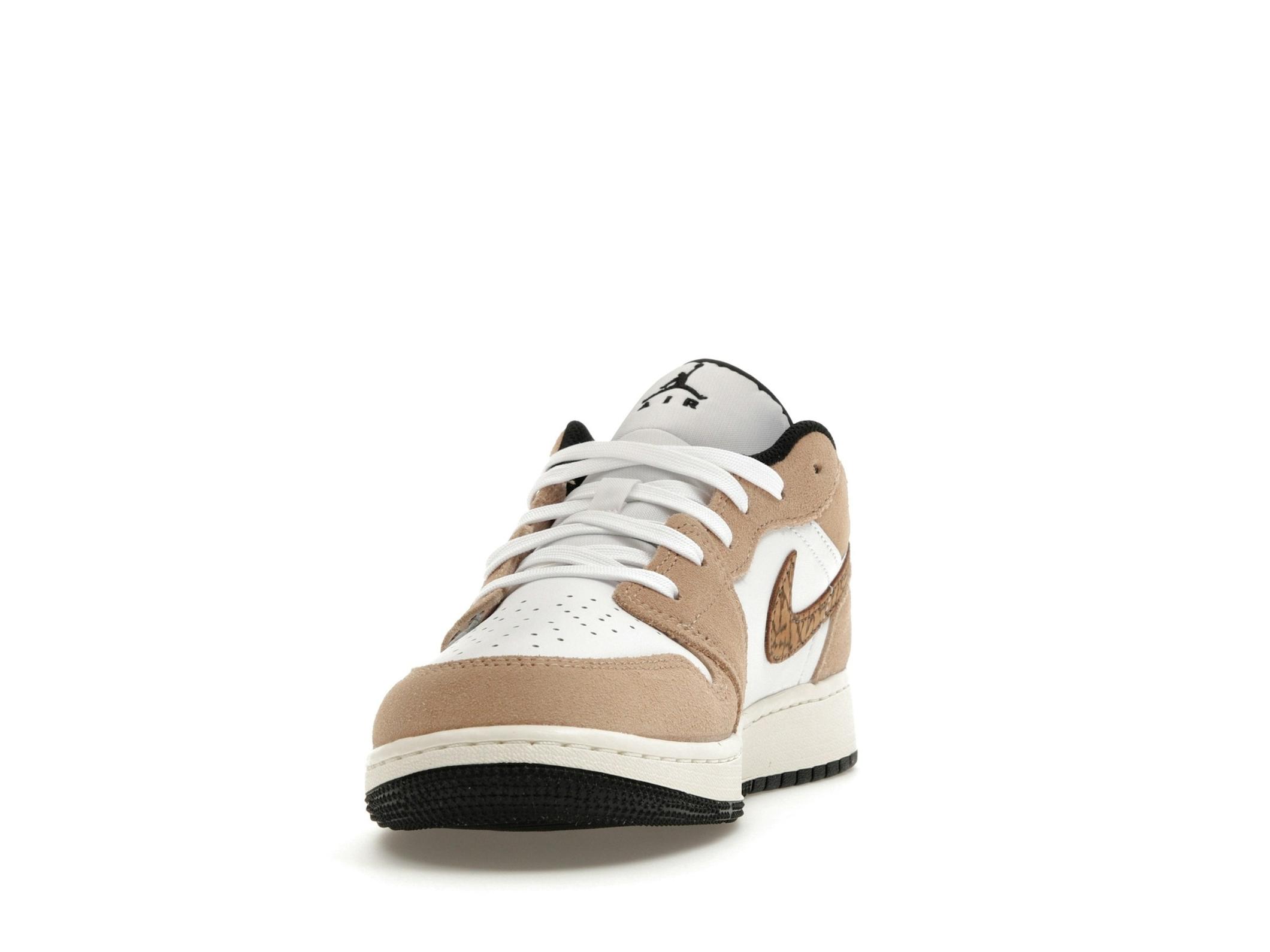Jordan 1 Low SE Brown Elephant GS Kids Sneaker DZ5368-201 - Image 4
