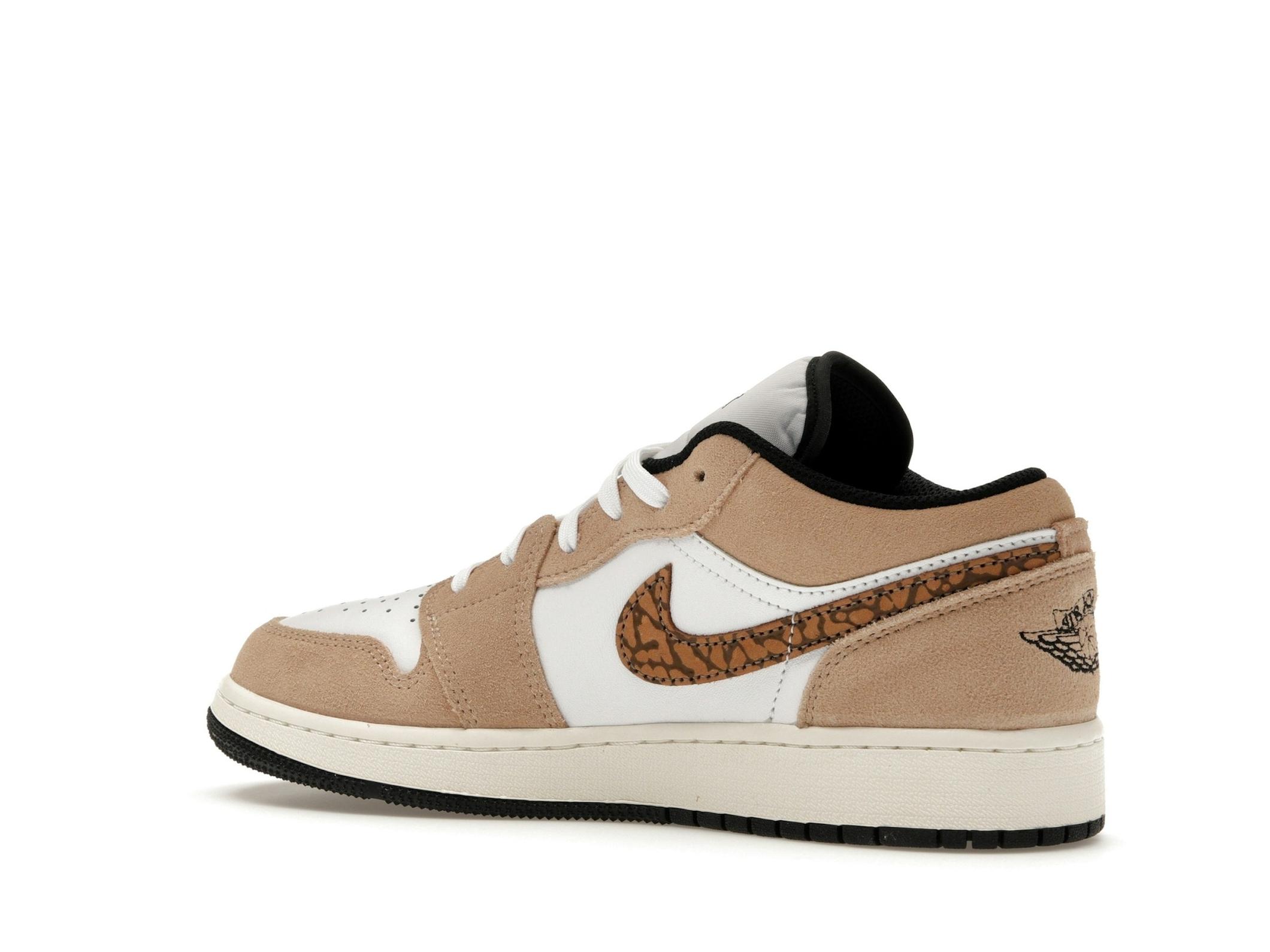 Jordan 1 Low SE Brown Elephant GS Kids Sneaker DZ5368-201 - Image 6