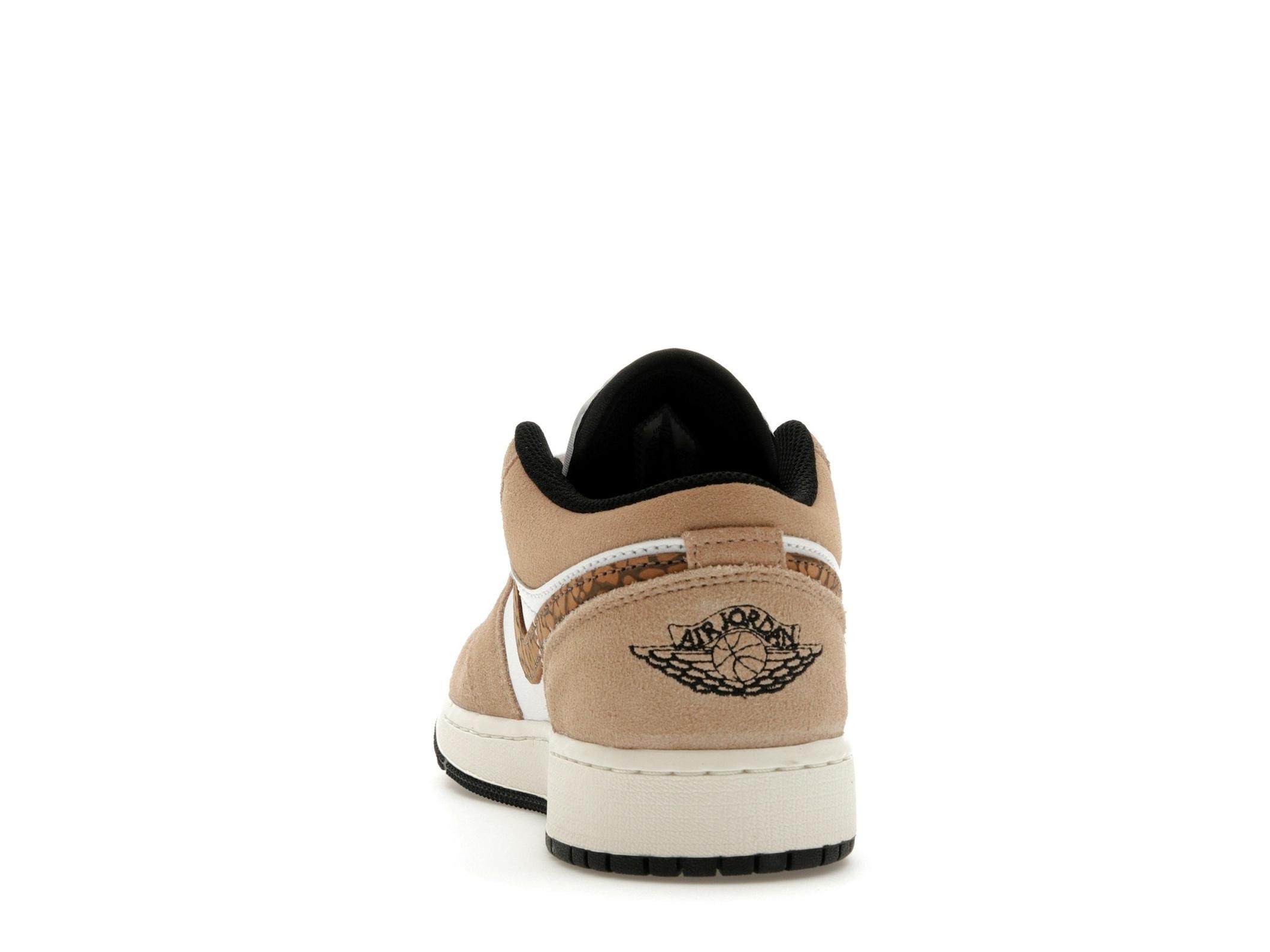 Jordan 1 Low SE Brown Elephant GS Kids Sneaker DZ5368-201 - Image 7