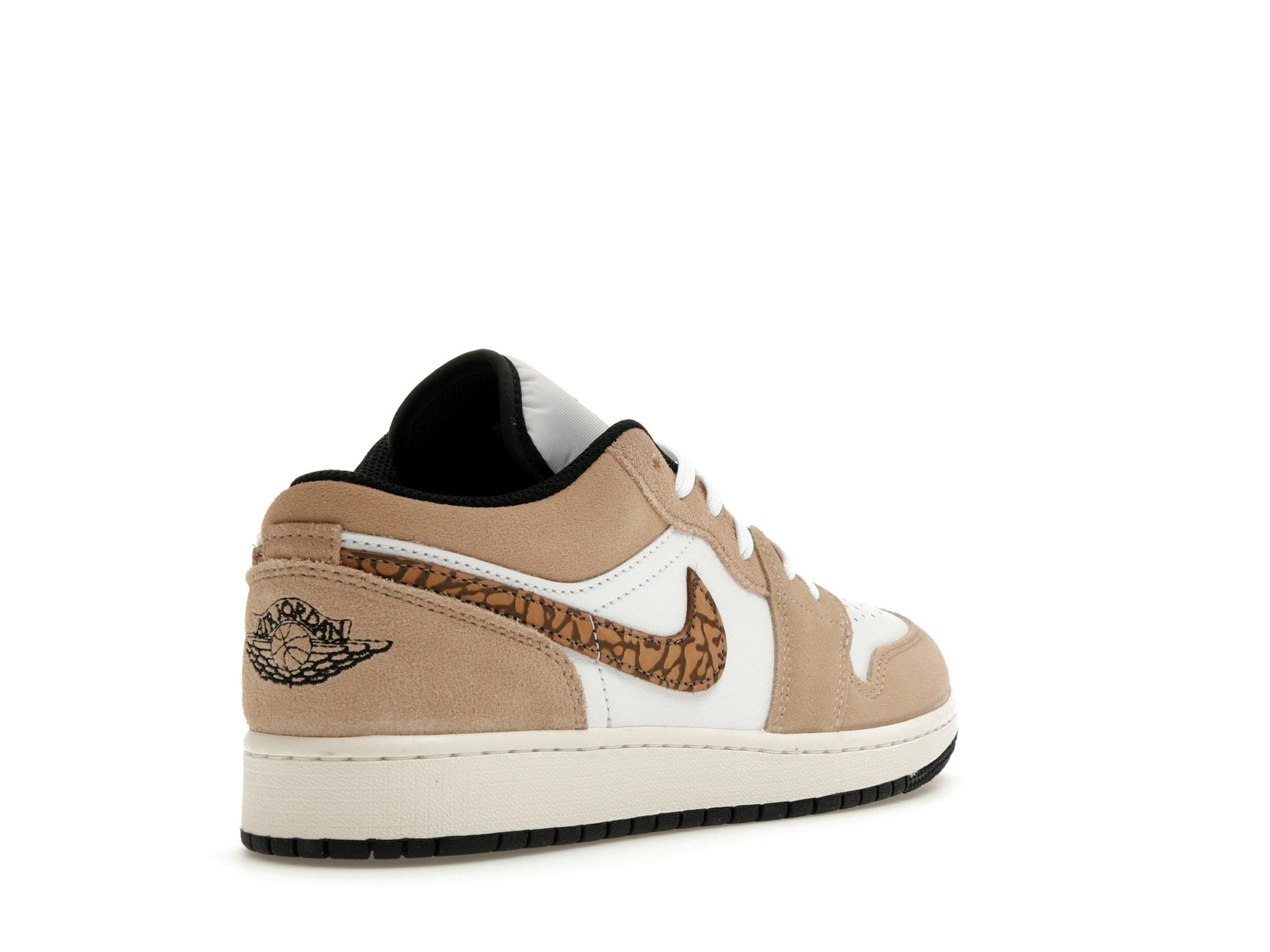 Jordan 1 Low SE Brown Elephant GS Kids Sneaker DZ5368-201 - Image 8