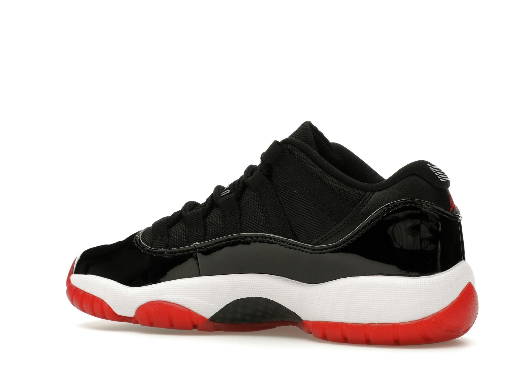Jordan 11 Retro Low Bred GS (2025) Black Red White - Image 6