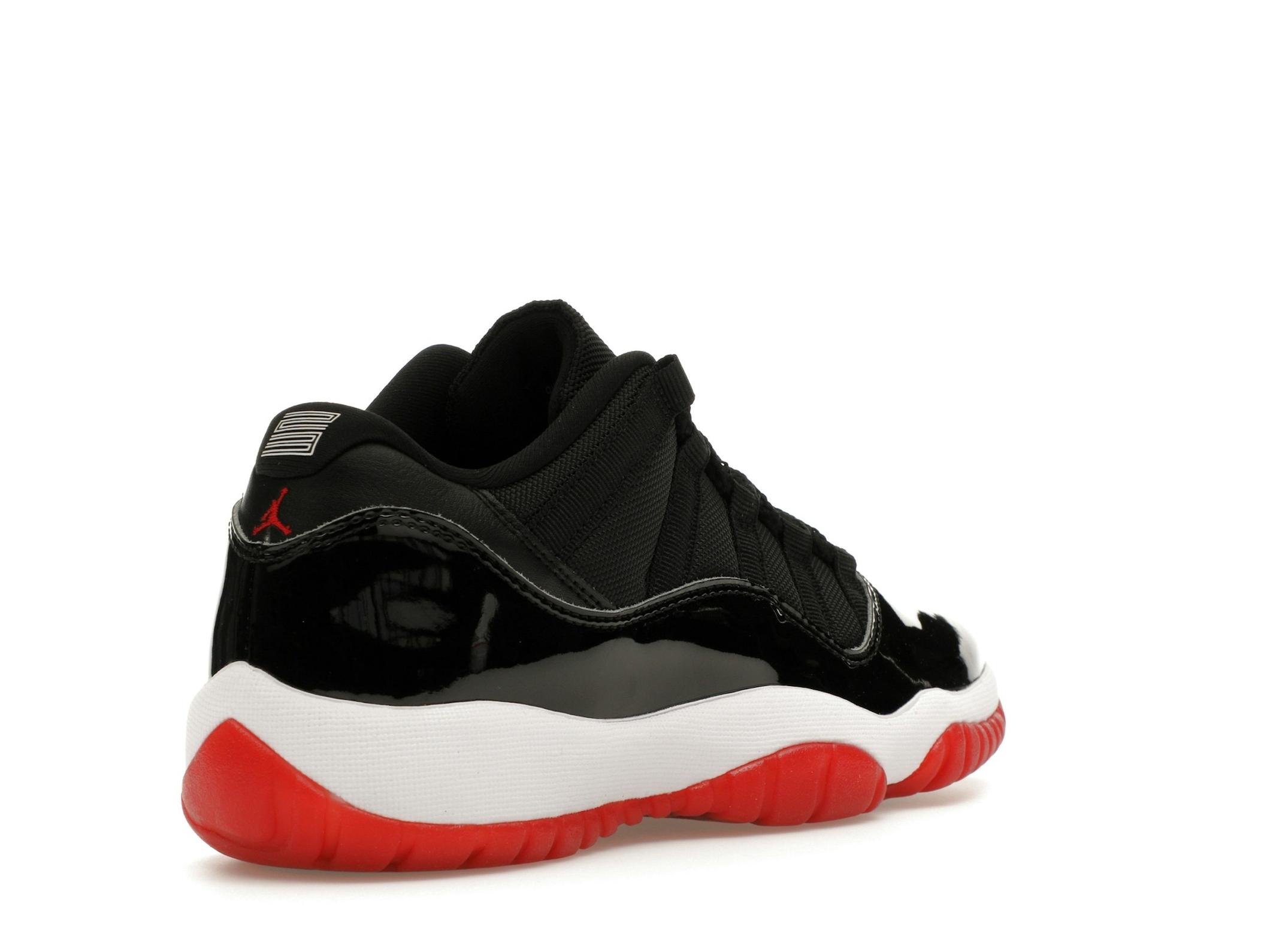 Jordan 11 Retro Low Bred GS (2025) Black Red White - Image 8