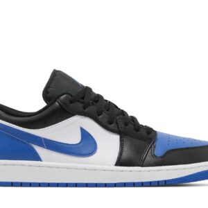 Jordan 1 Low Alternate Royal Toe Sneakers – 553558-140 – White/Black/Royal Blue