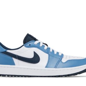 Jordan 1 Low Golf Shoes – White/Armory Navy-Aegean Storm – DD9315-115