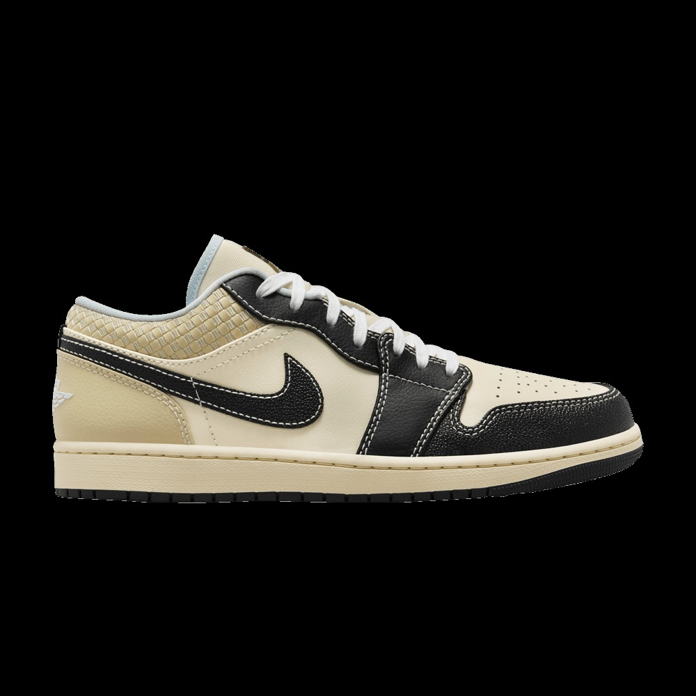 Jordan 1 Low SE Coconut Milk Black Muslin Sneakers – HQ3437-101
