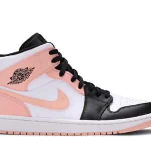 Jordan 1 Mid Arctic Orange Black Toe Sneakers – 554724-133 – White/Arctic Orange/Black