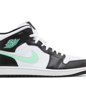 Jordan 1 Mid Green Glow Sneakers – DQ8426-103 – White/Black-Green Glow