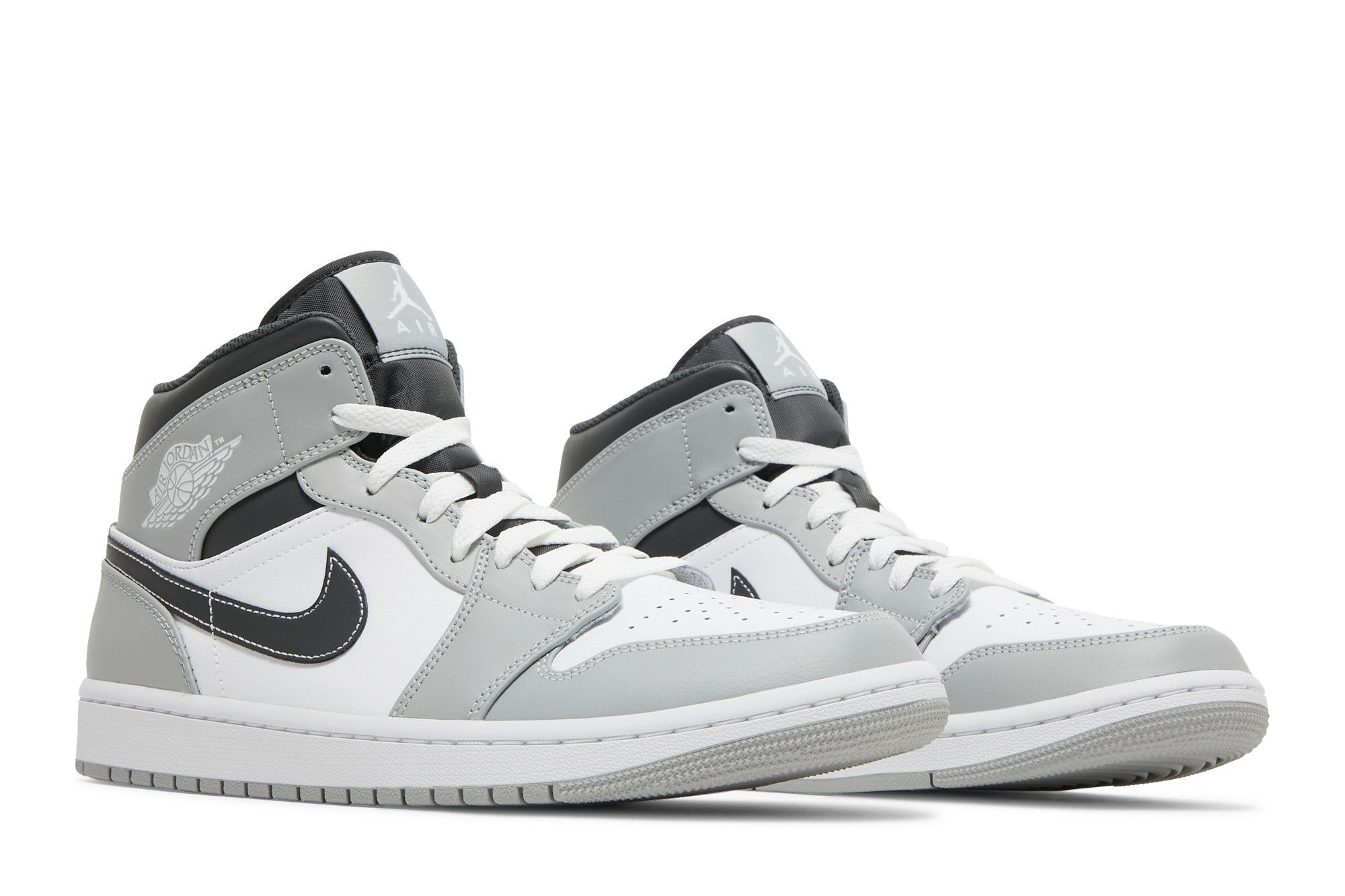 Jordan 1 Mid Light Smoke Grey Anthracite Sneakers – 554724-078 - Image 8