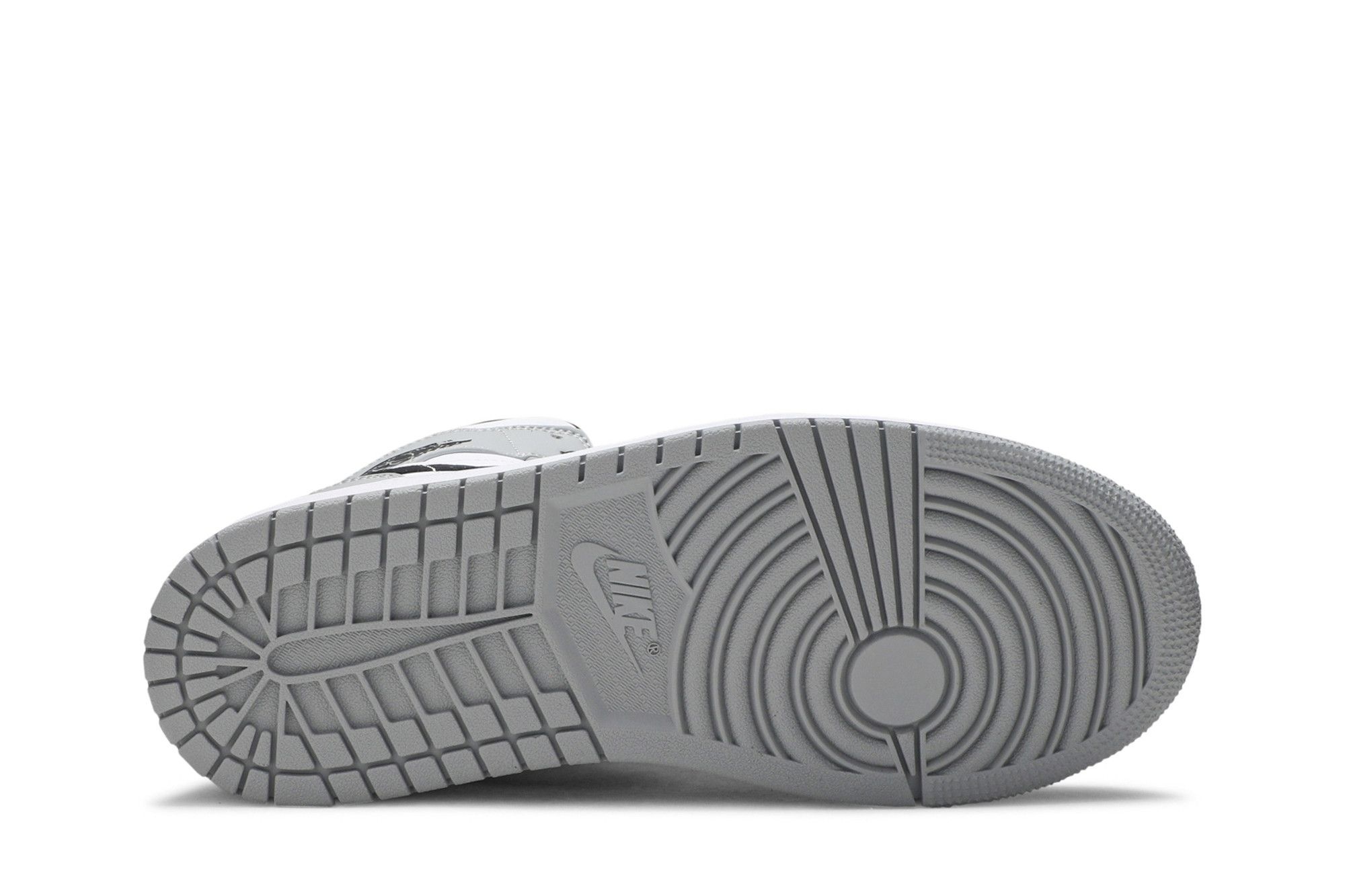 Jordan 1 Mid Light Smoke Grey Leather Sneakers – 554724-092 - Image 4