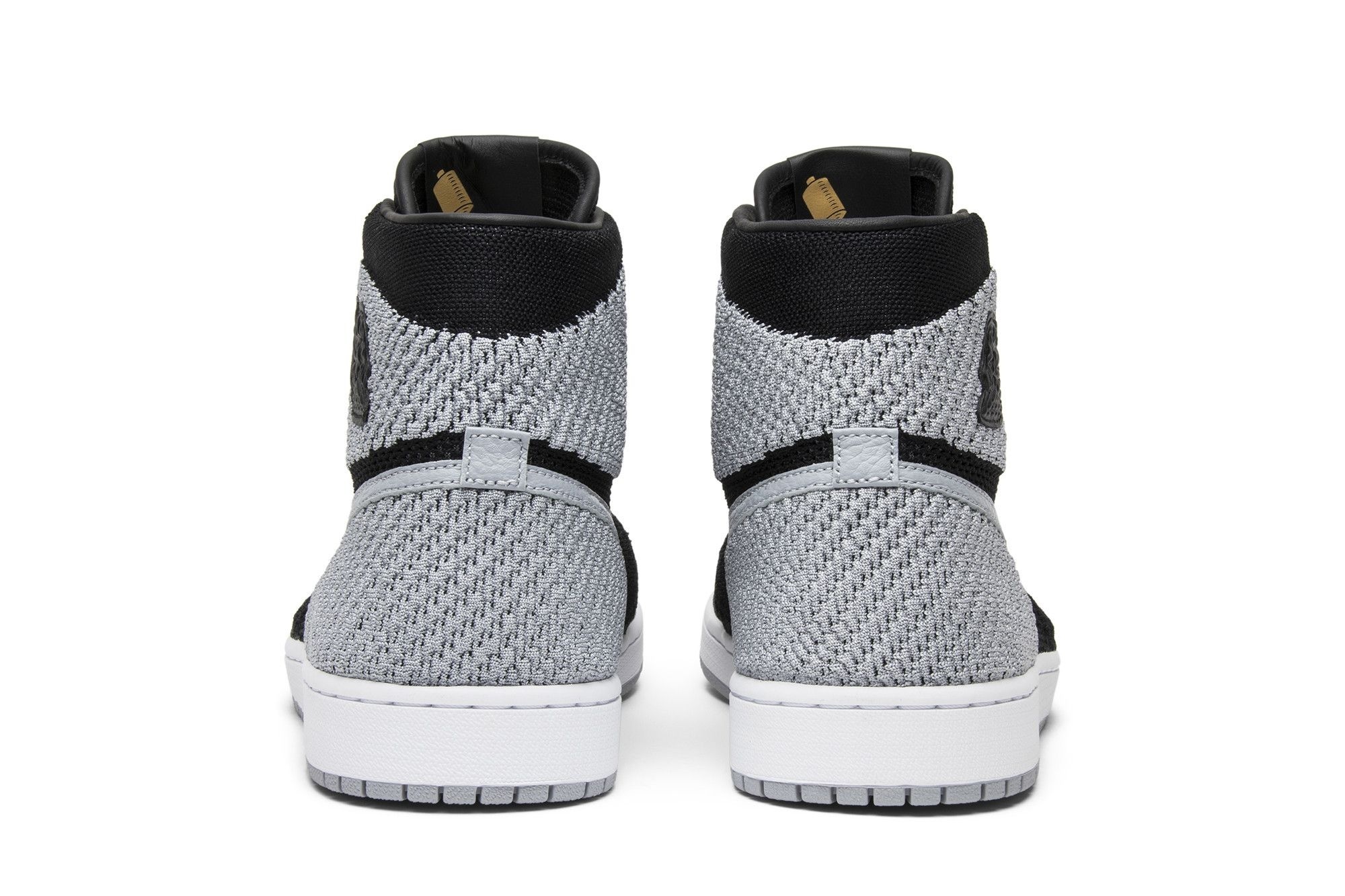 Jordan 1 Retro High Flyknit Shadow Sneakers – 919704-003 – Black/Wolf Grey/White - Image 6