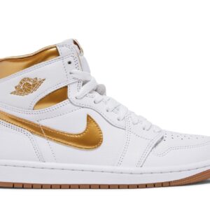 Jordan 1 Retro High OG Women’s Metallic Gold Sneakers – FD2596-107