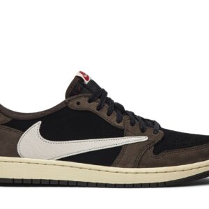 Jordan 1 Retro Low OG SP Travis Scott Mocha – CQ4277-001 – Black/Dark Mocha/University Red/Sail
