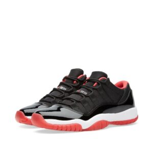 Jordan 11 Retro Low Bred (GS) Sneakers – Black/True Red-White – 528896-012