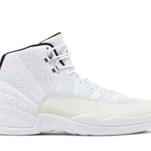 Jordan 12 Retro Rising Sun Sneakers – White/Varsity Red-Black – 130690-163