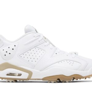 Jordan 6 Retro Low Golf Shoes – White/Khaki – DV1376-100