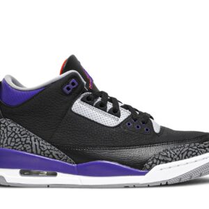 Jordan Air Jordan 3 Retro Black Court Purple Sneakers – CT8532-050