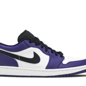 Air Jordan 1 Low Court Purple White Sneakers – 553558-500
