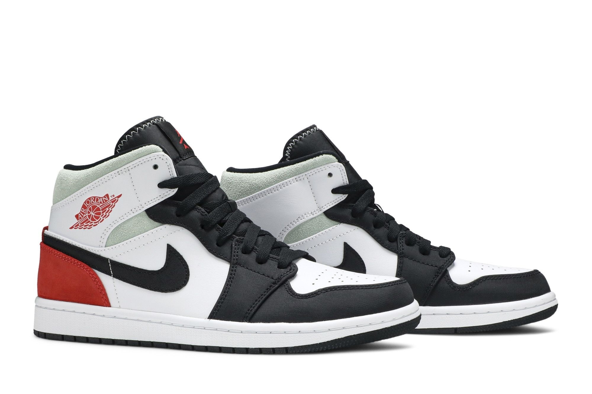Air Jordan 1 Mid SE Red Black Toe Sneakers – 852542-100 - Image 8